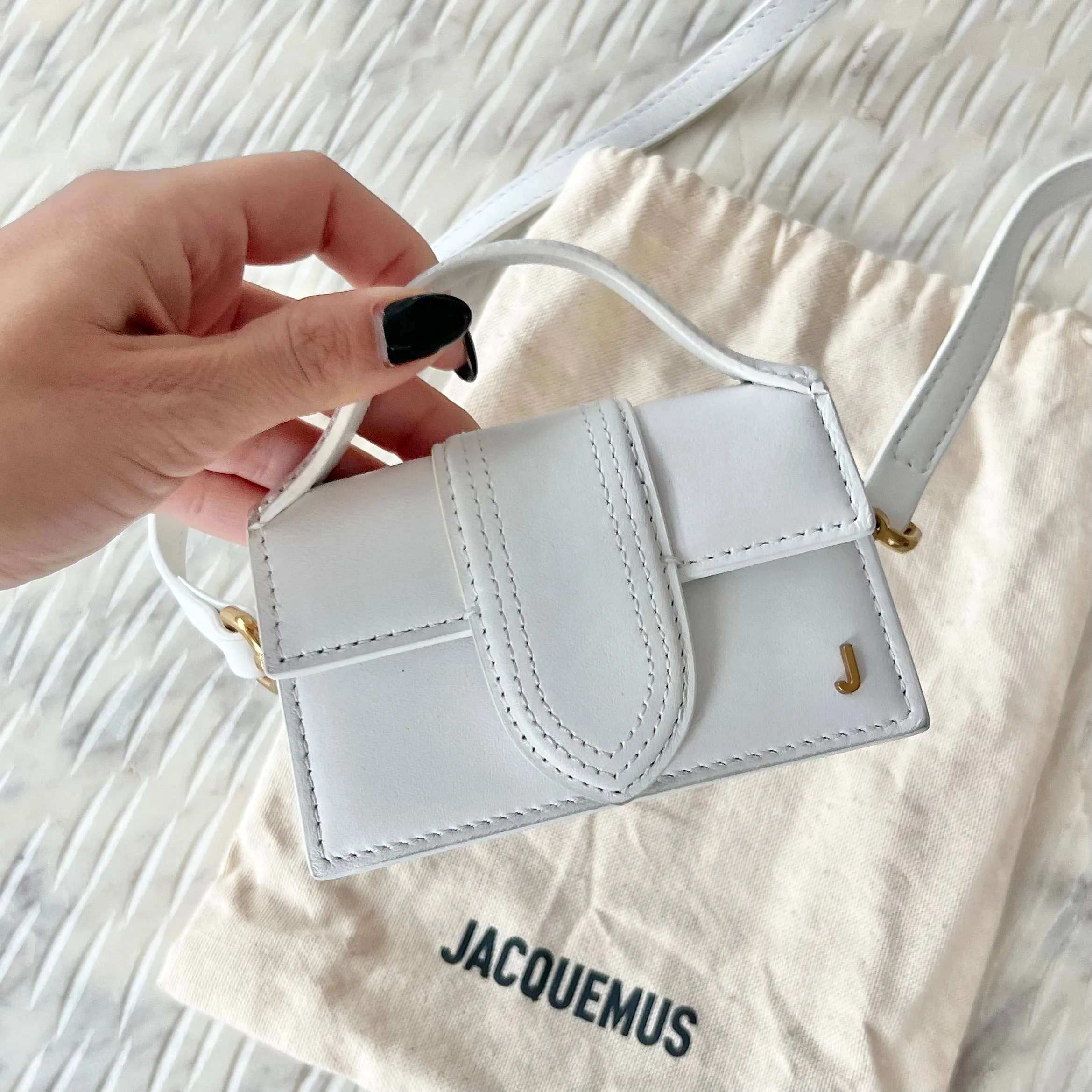 JACQUEMUS-White 'Le Petit Bambino' Coin Pouch