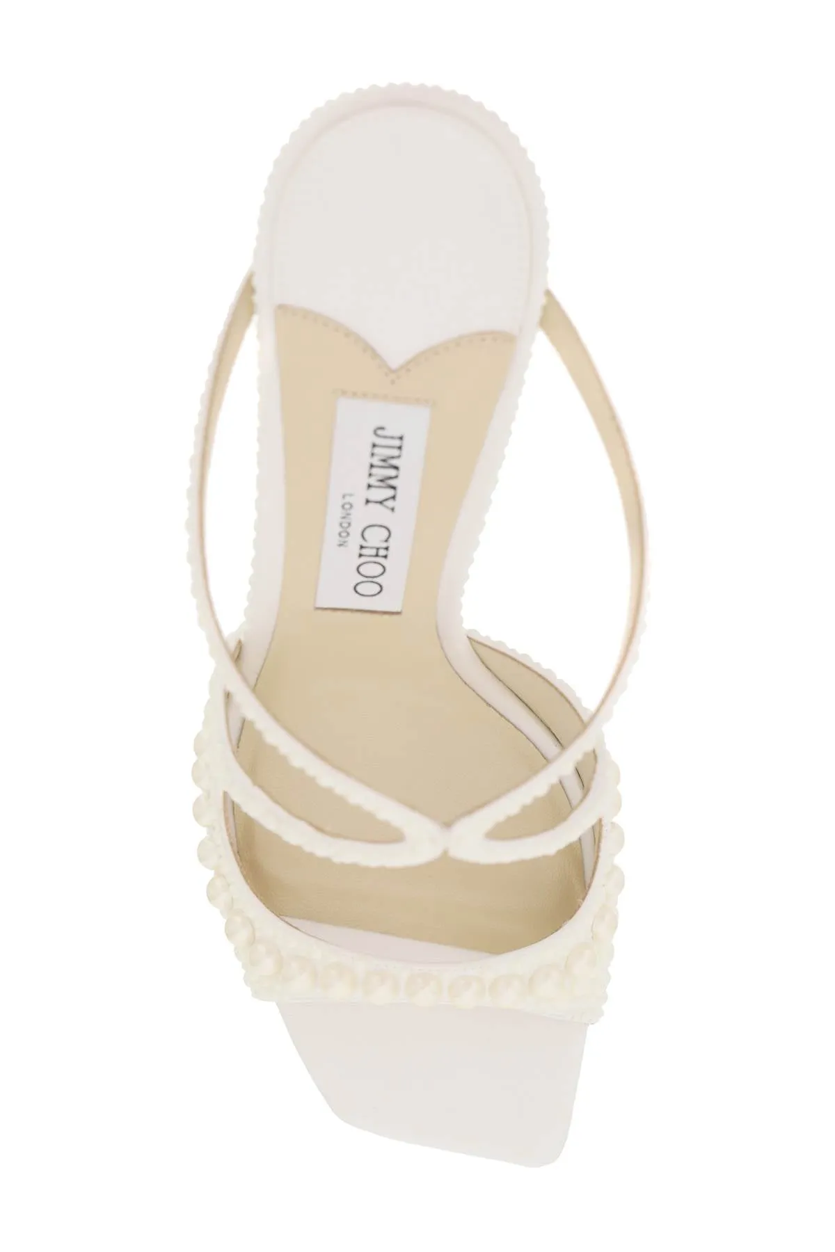 Jimmy choo anise 95 mules ANISE 95 WOZ WHITE WHITE