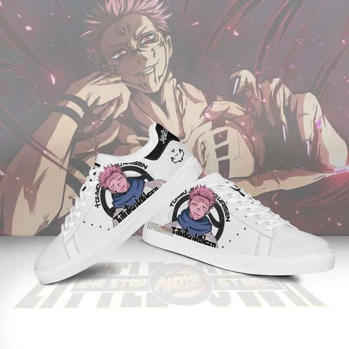 Jujutsu Kaisen Sukuna Ryomen Anime Low Top Leather Skate Shoes