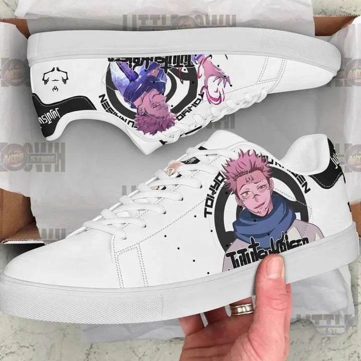 Jujutsu Kaisen Sukuna Ryomen Anime Low Top Leather Skate Shoes