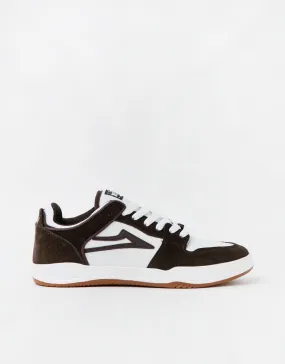 Lakai Telford Low Skate Shoes - Chocolate/White Suede