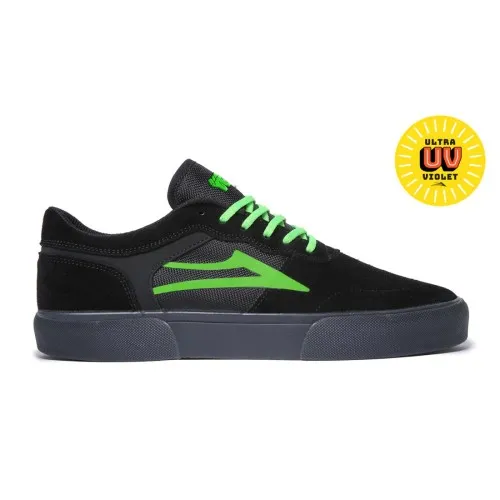 Lakai x Yeah Right Staple Skate Shoes - Black/UV Green Suede  The Staple originally released in 2001, and was an immediate team 