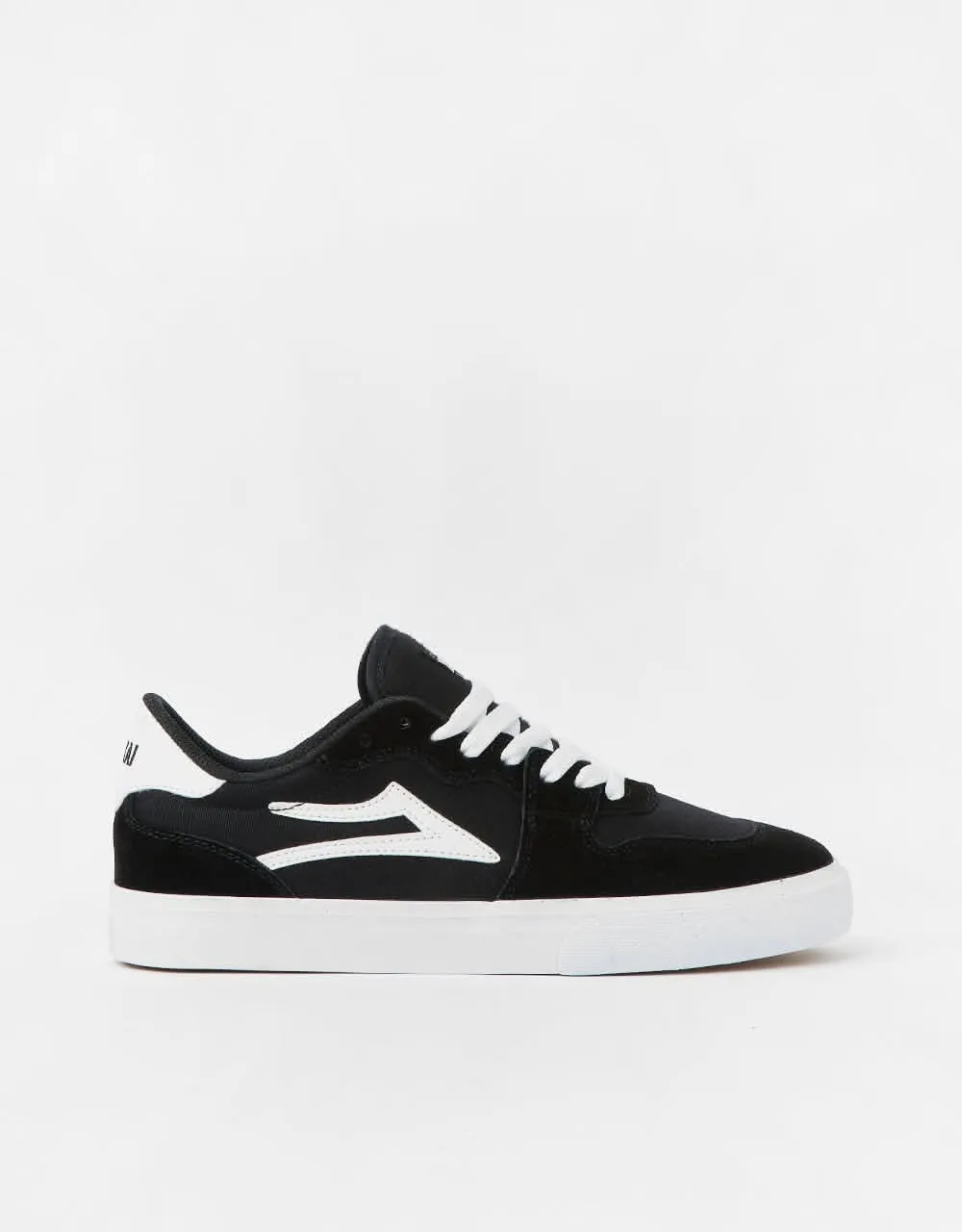 Lakai York Skate Shoes - Black/White Suede