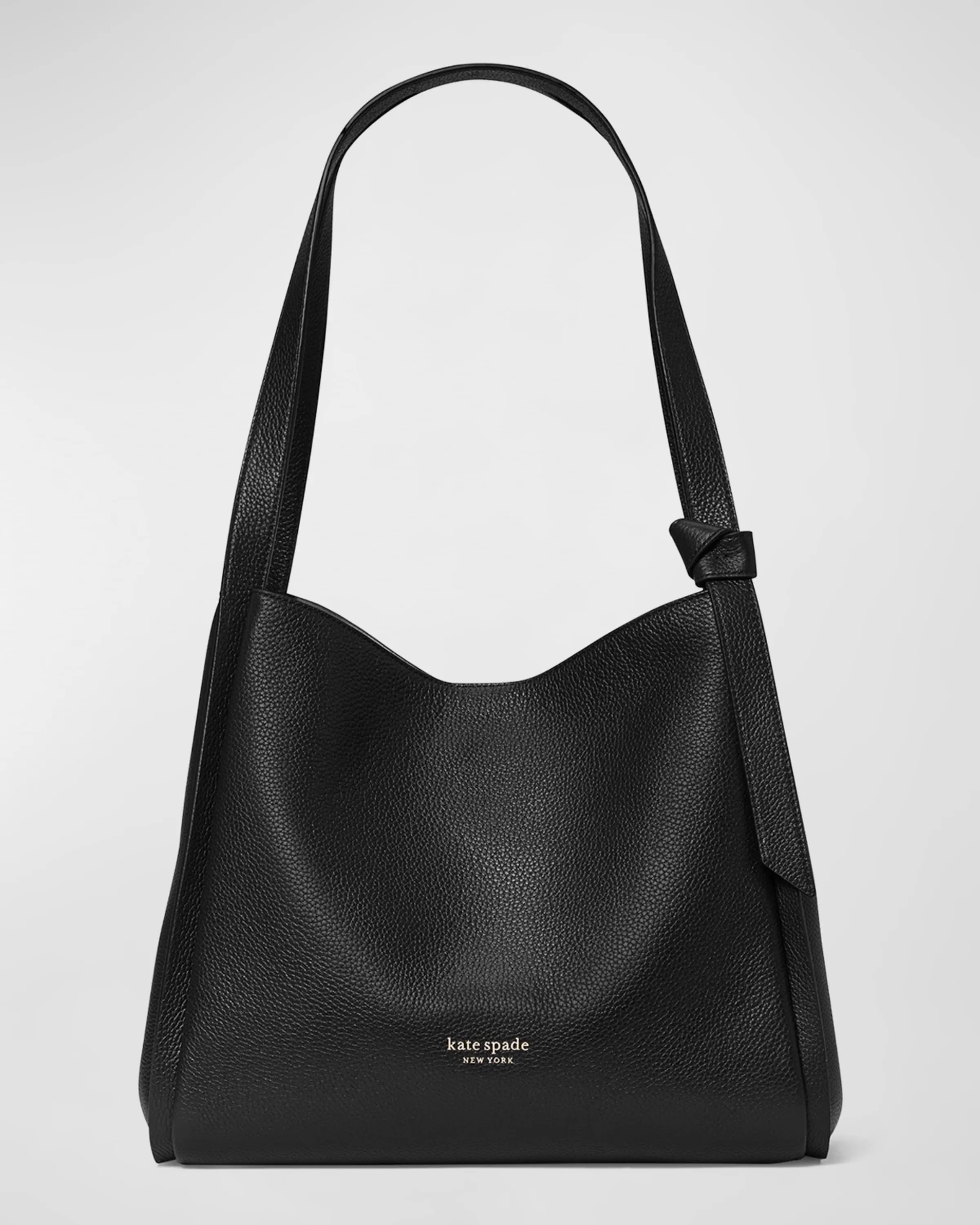 large pebbled leather hobo shoulder bag