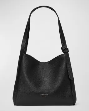 large pebbled leather hobo shoulder bag