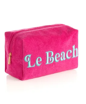 Le Beach Zip Pouch - Fuchsia