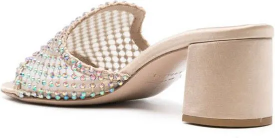 Le Silla Gilda 60mm crystal-embellished mules Gold