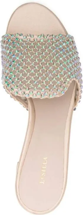 Le Silla Gilda 60mm crystal-embellished mules Gold