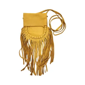 Leather  Neck Bag with Fringe