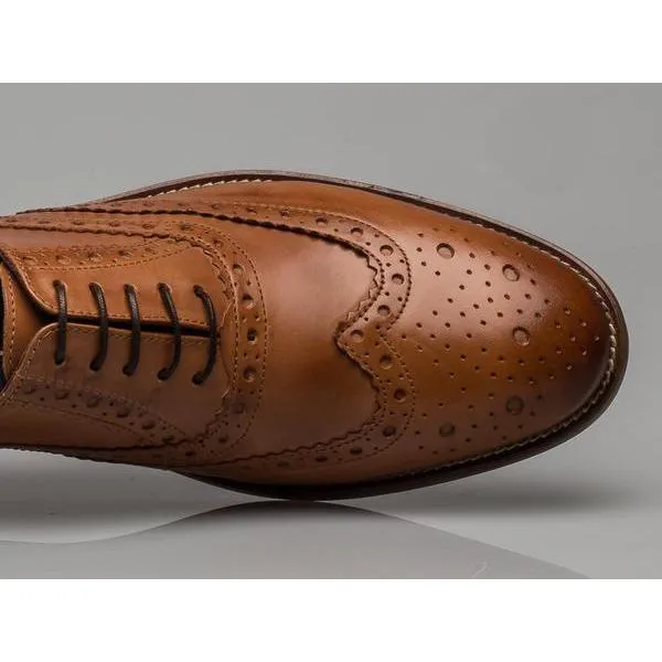 London Brogues Gatsby Leather Brogue Tan