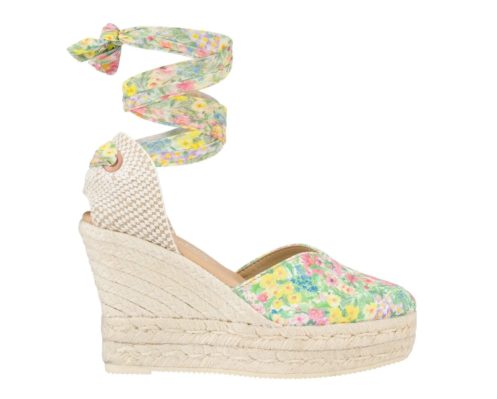 LoveShackFancy X Manebi Wedges in Rainbow Skies