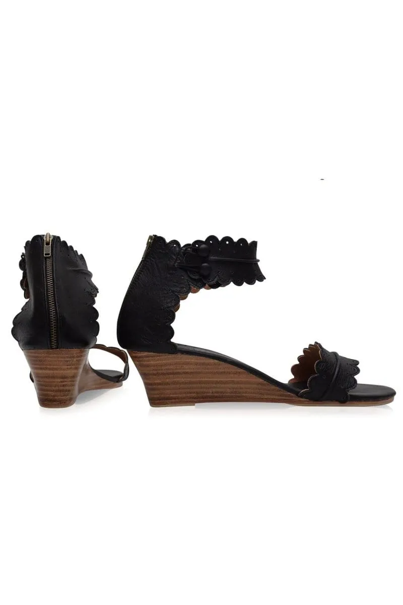 Magdalena Wedges in Black