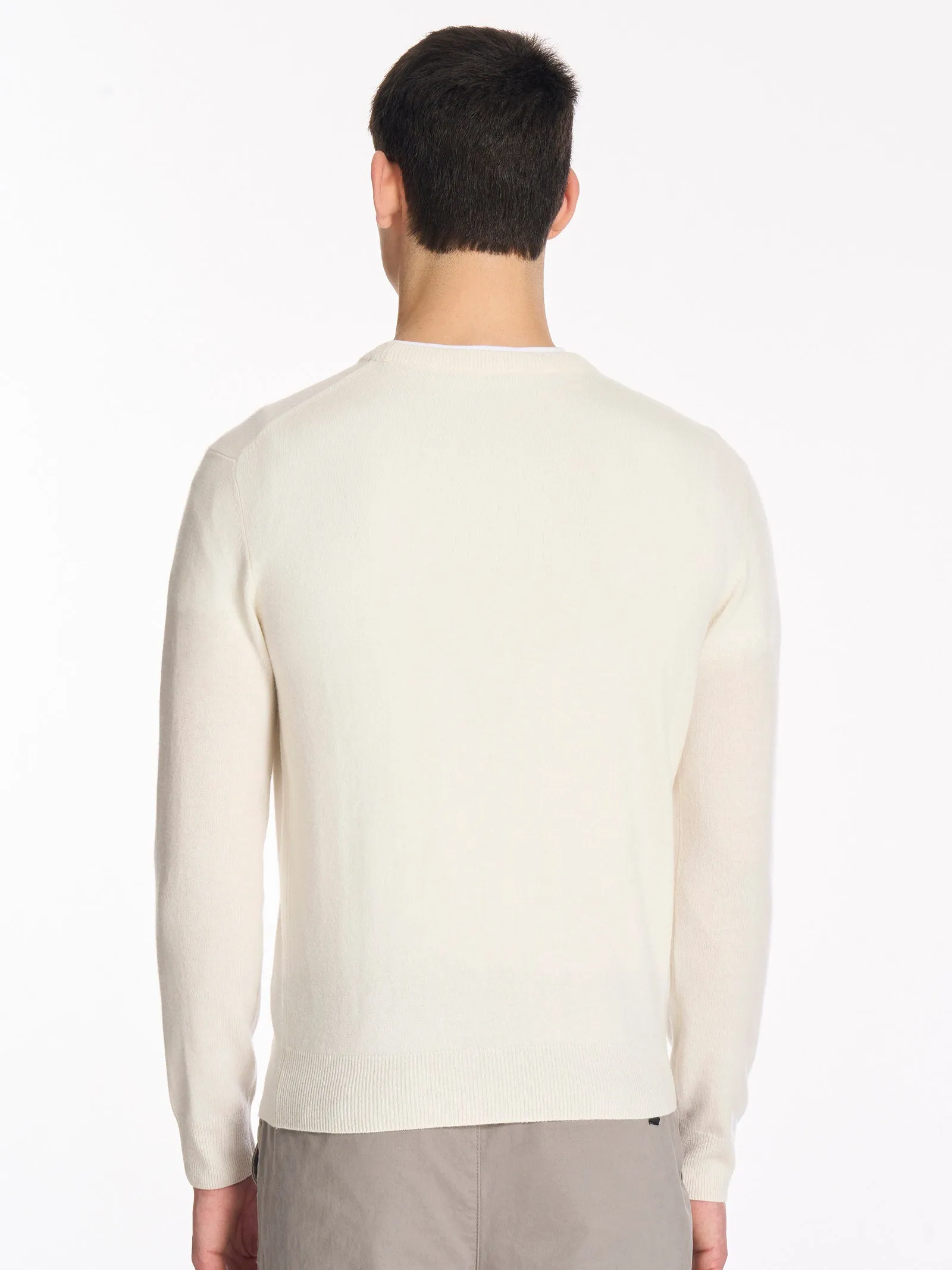 Maglia girocollo in tessuto Cashmerino - Pine Bark Mel.