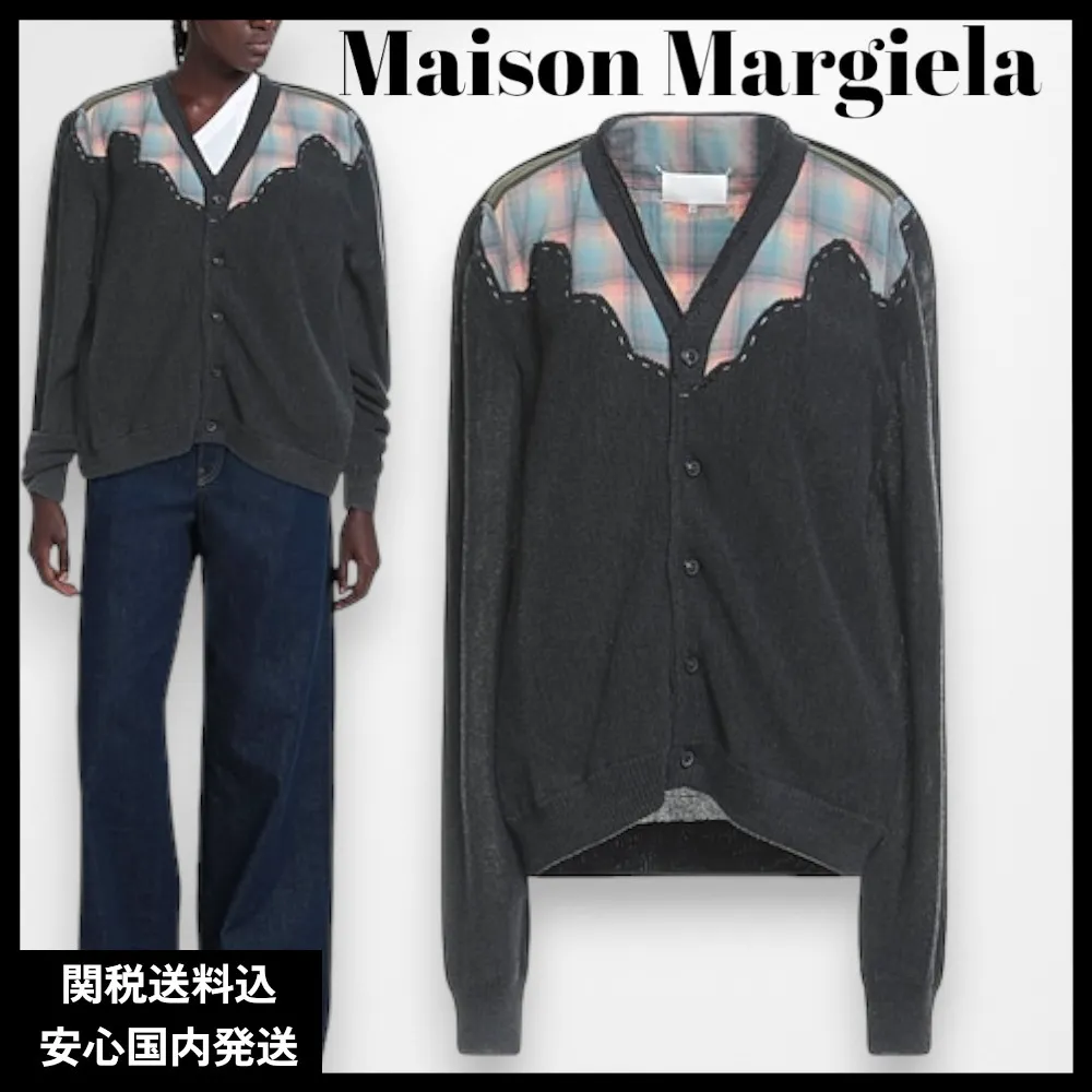 Maison Margiela  |Tartan Casual Style Wool Street Style Long Sleeves Plain