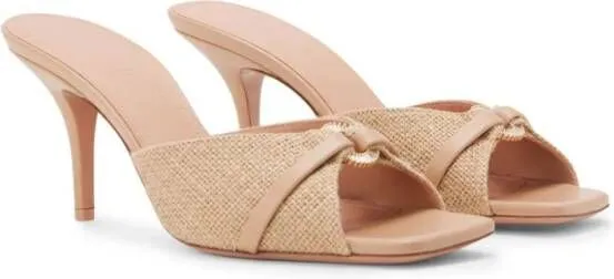 Malone Souliers Patricia 70mm jute mules Neutrals