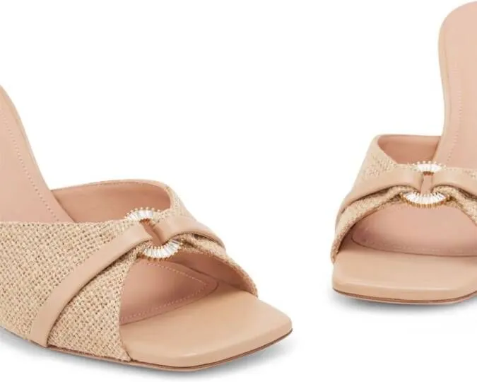 Malone Souliers Patricia 70mm jute mules Neutrals