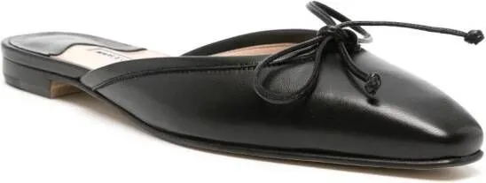 Manolo Blahnik Ballerimu leather mules Black