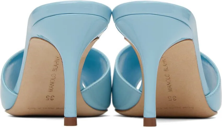 Manolo Blahnik Blue Houramu Mules