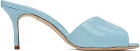 Manolo Blahnik Blue Houramu Mules