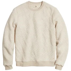 Marine Layer Men's Oat Heather Corbet Quilted Crewneck