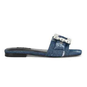 Matter Buckle Flat Sandals