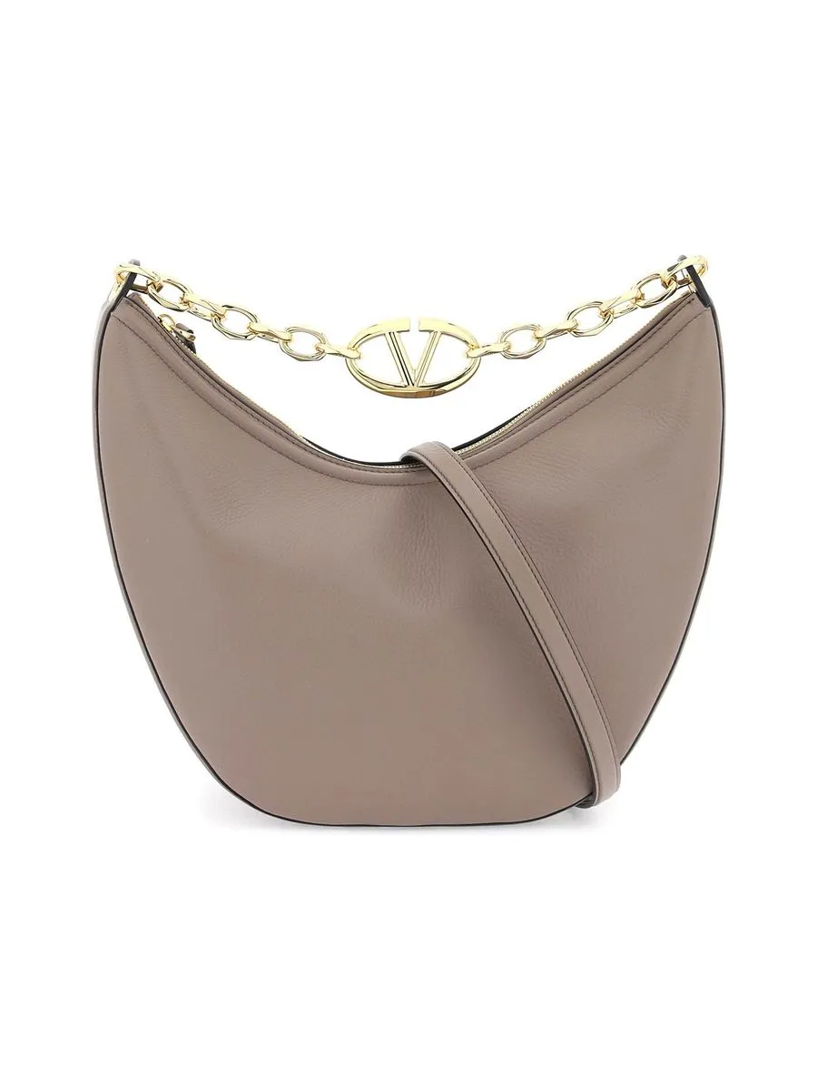 Medium Vlogo Moon Hobo Bag with Chain