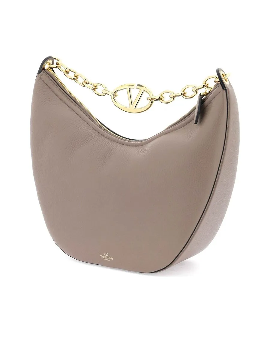 Medium Vlogo Moon Hobo Bag with Chain