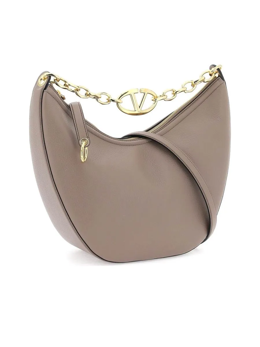 Medium Vlogo Moon Hobo Bag with Chain