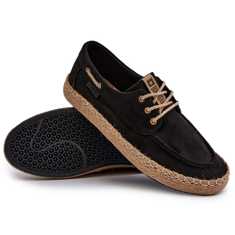 Men's Lace-Up Espadrilles Big Star NN174051 Black