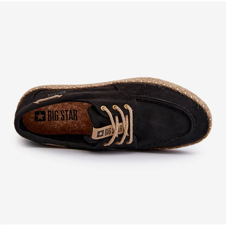 Men's Lace-Up Espadrilles Big Star NN174051 Black