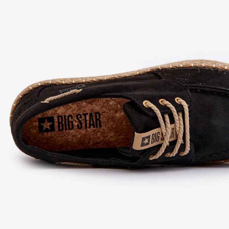 Men's Lace-Up Espadrilles Big Star NN174051 Black