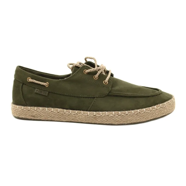 Men's Lace-Up Espadrilles Big Star NN174055 Khaki green