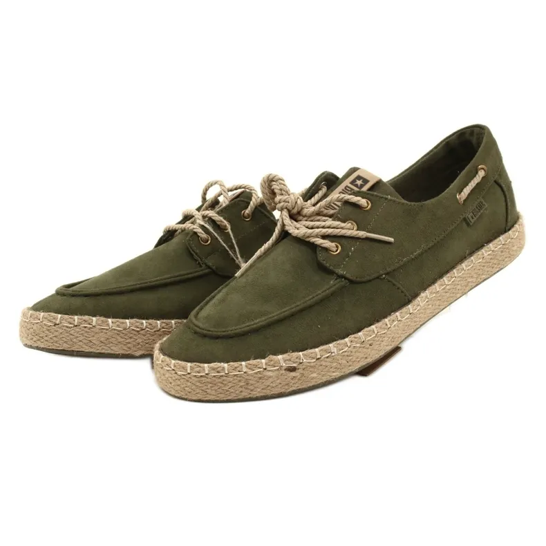 Men's Lace-Up Espadrilles Big Star NN174055 Khaki green