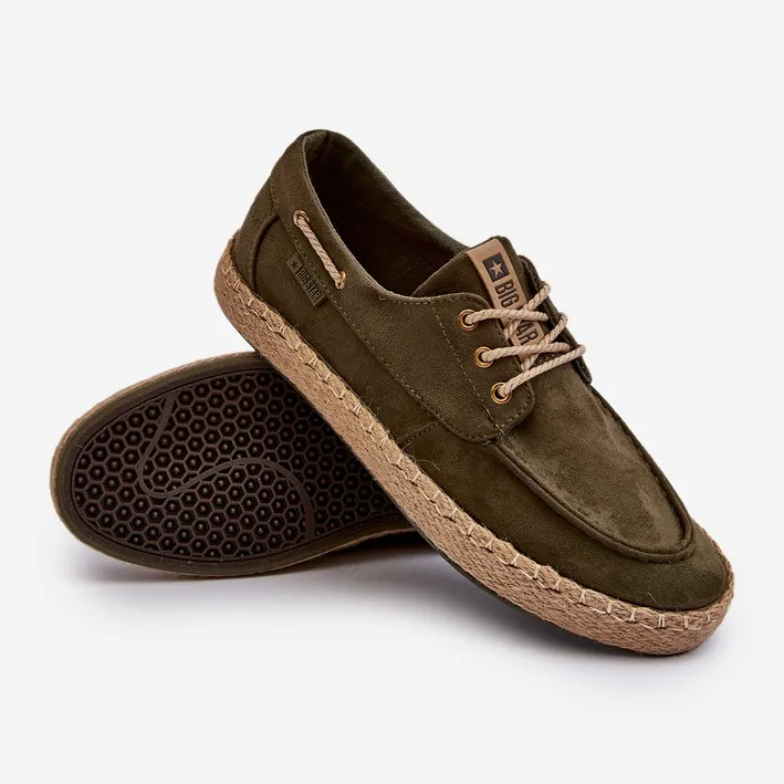 Men's Lace-Up Espadrilles Big Star NN174055 Khaki green