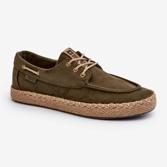 Men's Lace-Up Espadrilles Big Star NN174055 Khaki green