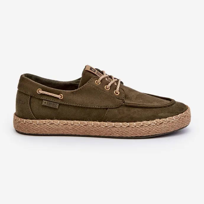 Men's Lace-Up Espadrilles Big Star NN174055 Khaki green