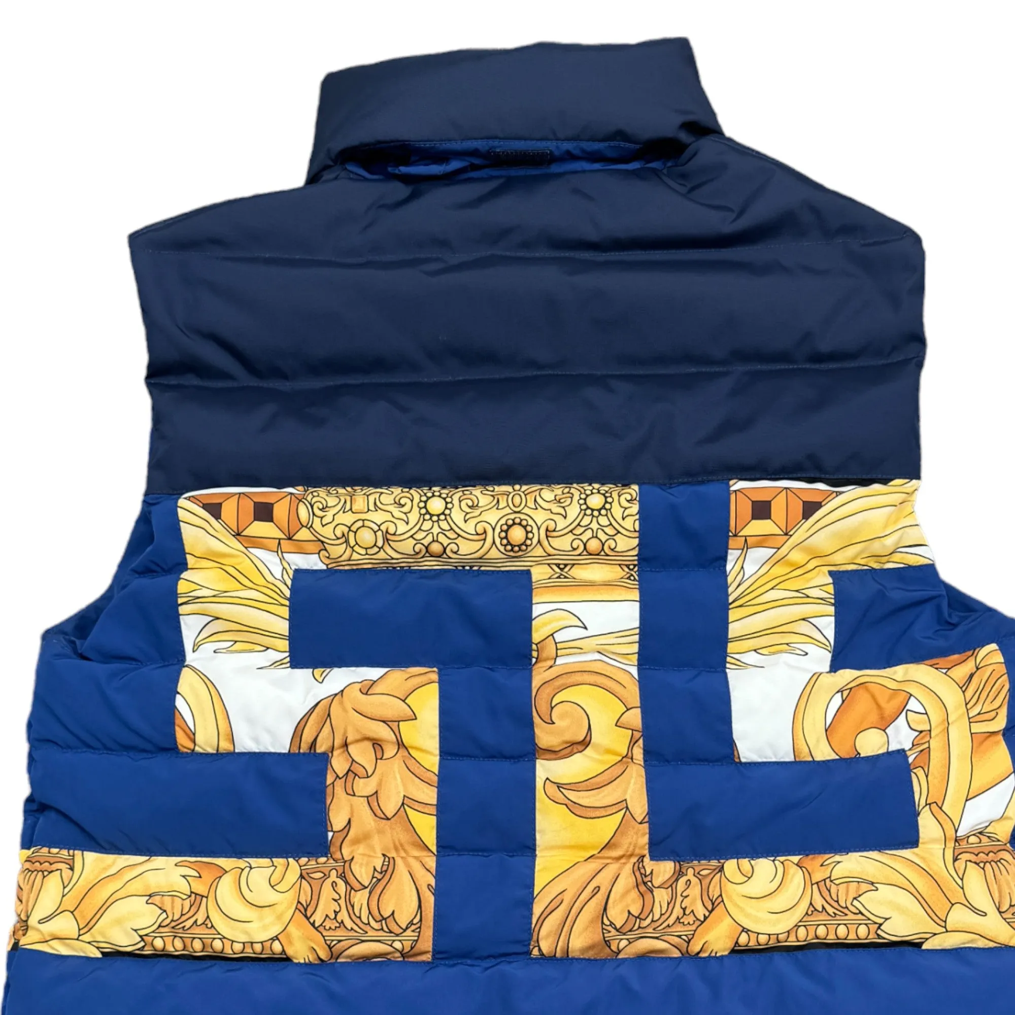 Men's Greca Greek Baroque Gilet Blue Size IT 46 / S