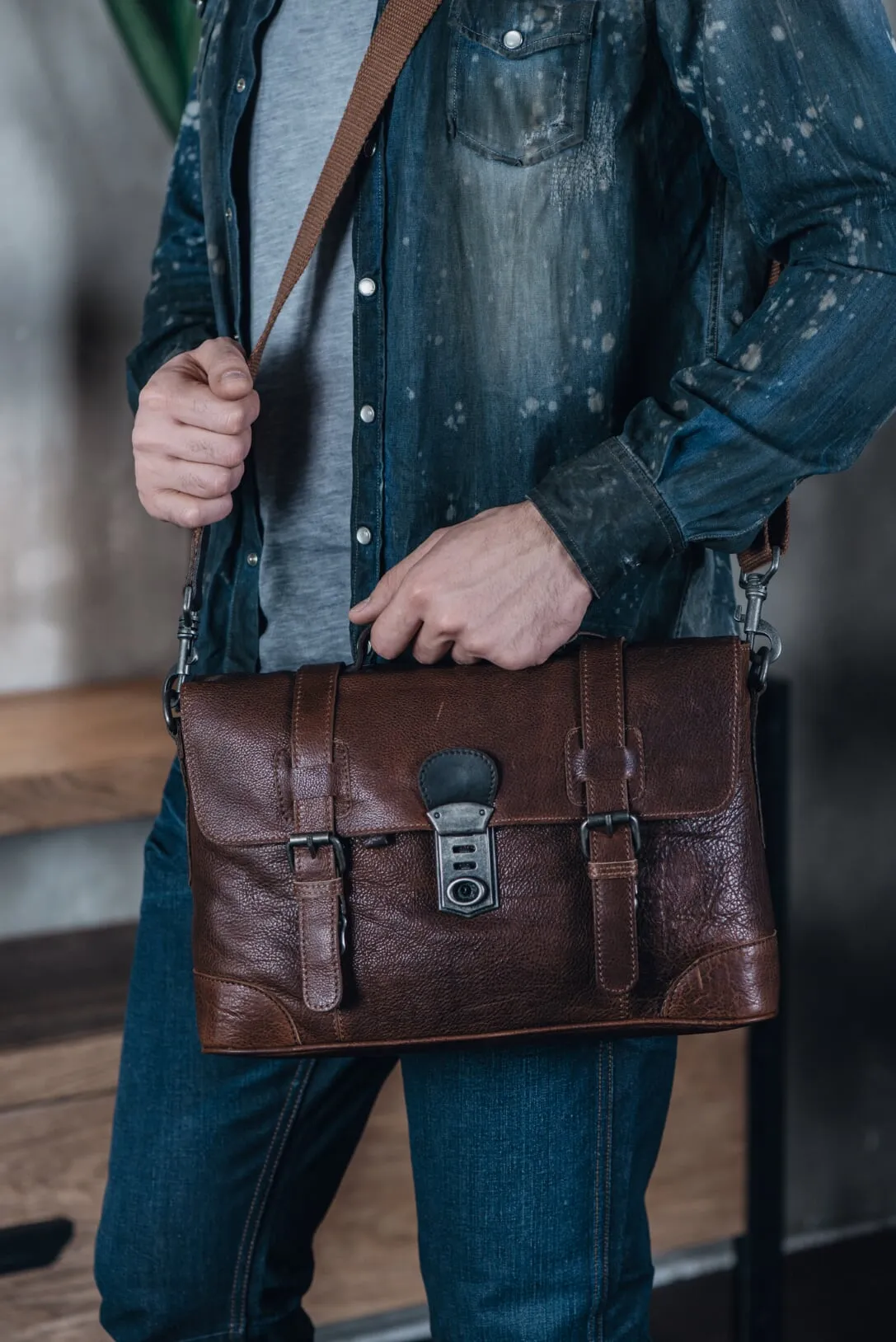 Men's  Leather Briefcase