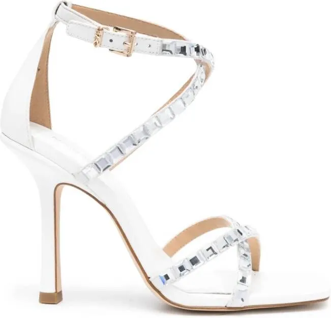 Michael Kors Celia 105mm crystal-embellished sandals White