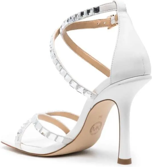 Michael Kors Celia 105mm crystal-embellished sandals White