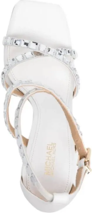 Michael Kors Celia 105mm crystal-embellished sandals White