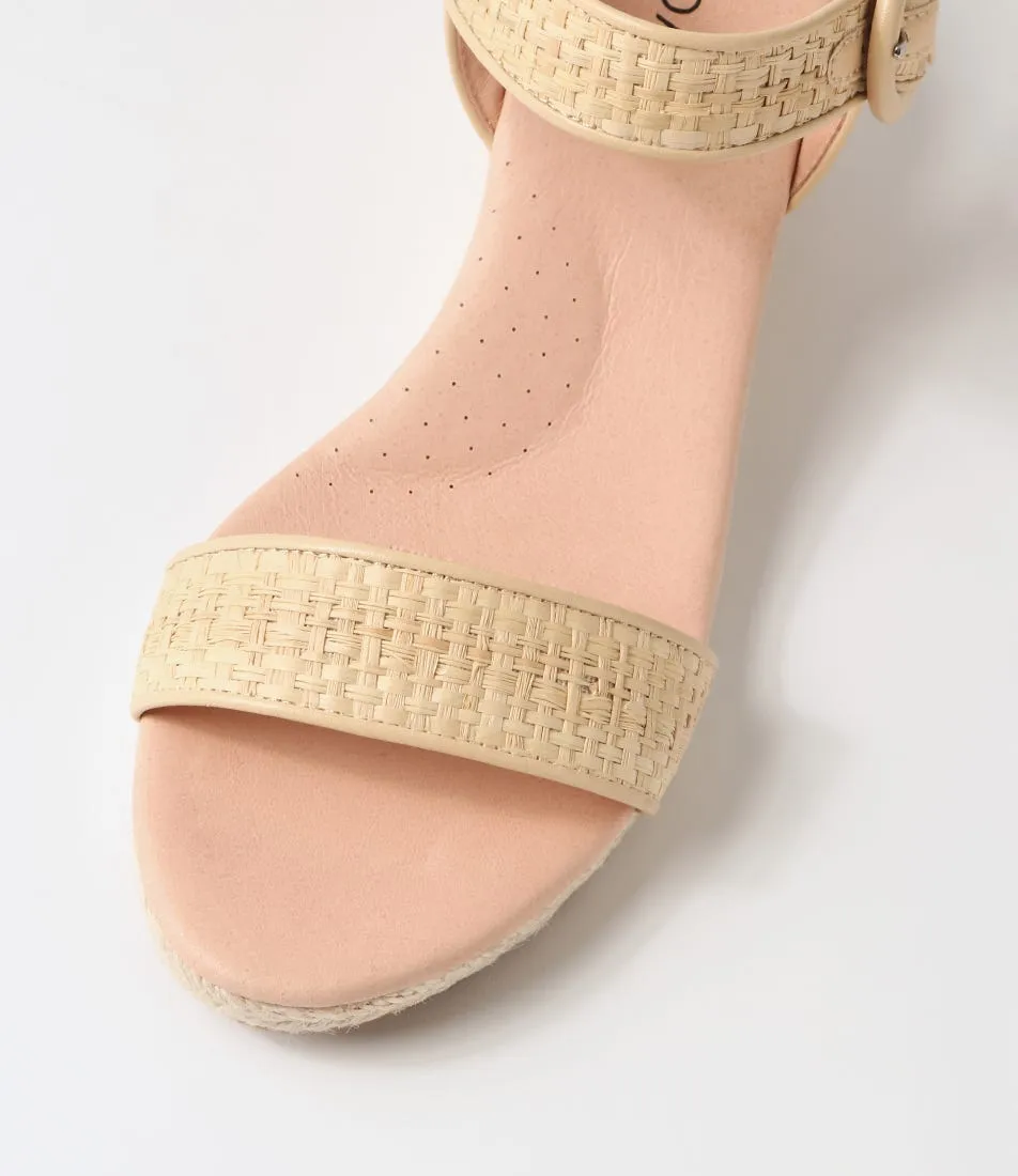 MIDAS Hariete Natural Woven Leather Espadrilles