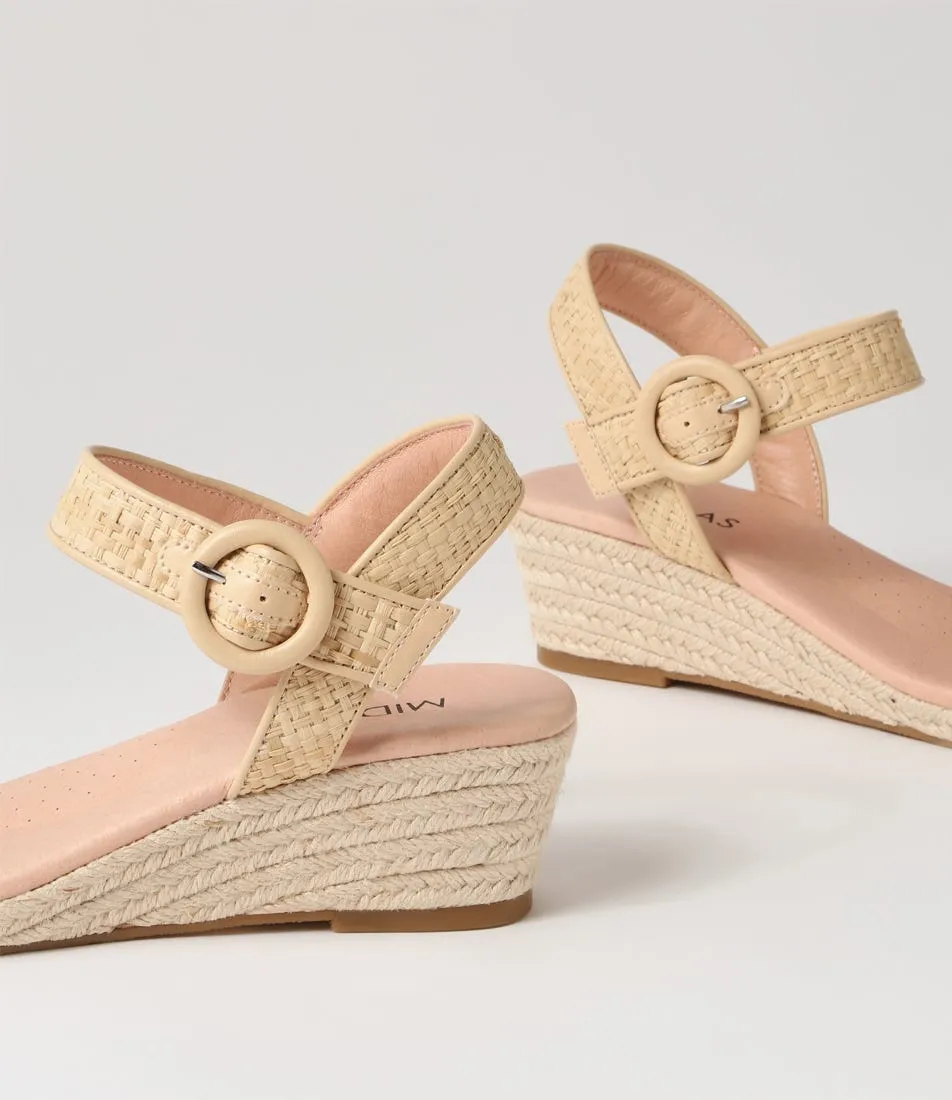 MIDAS Hariete Natural Woven Leather Espadrilles