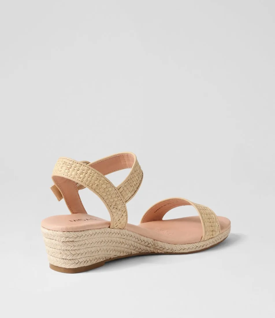 MIDAS Hariete Natural Woven Leather Espadrilles