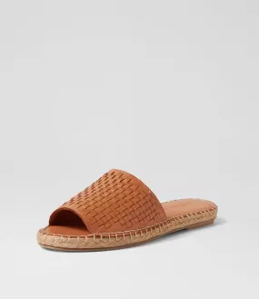 MIDAS Palase Tan Leather Espadrilles