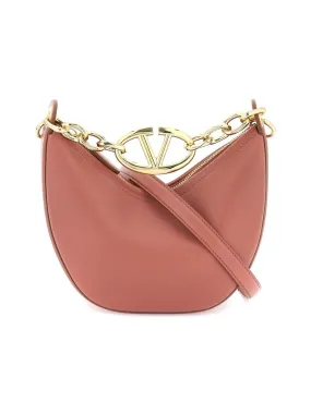 Mini Vlogo Moon Hobo Bag in Nappa Leather With Chain