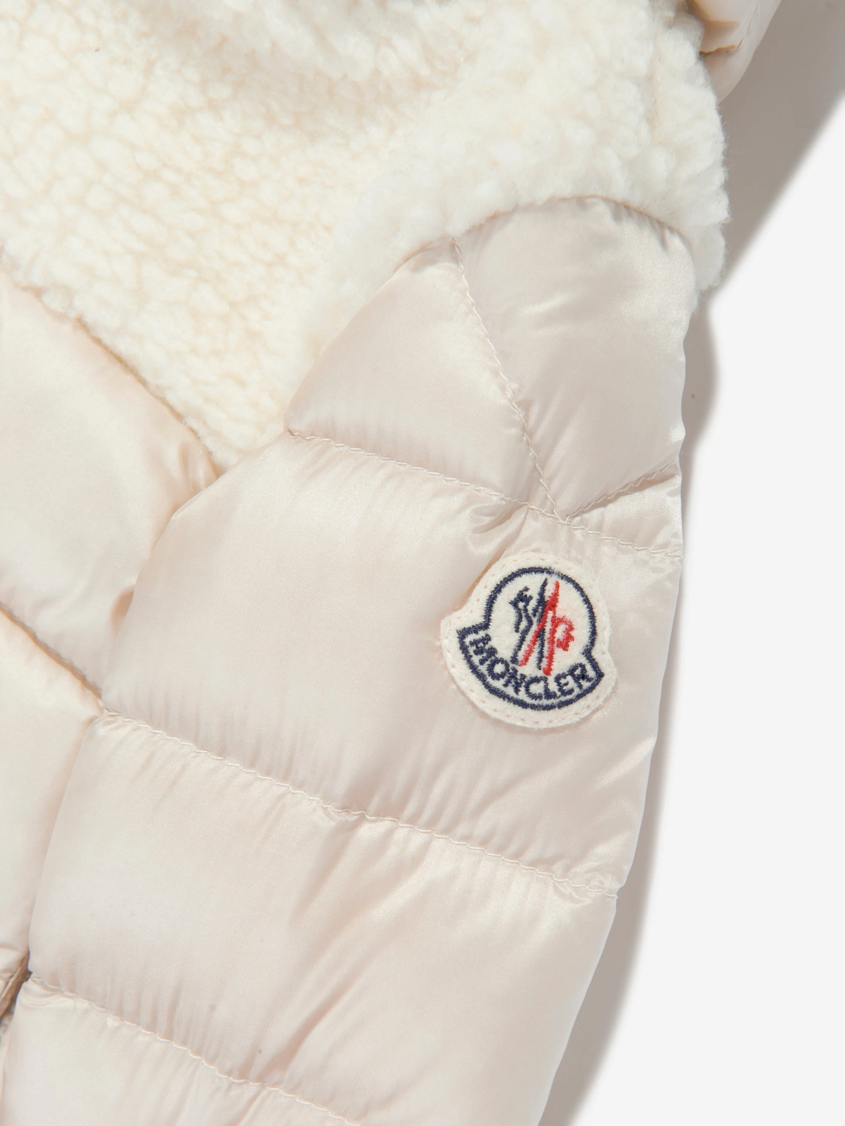 Moncler Enfant Baby Down Padded Dofi Jacket in Ivory