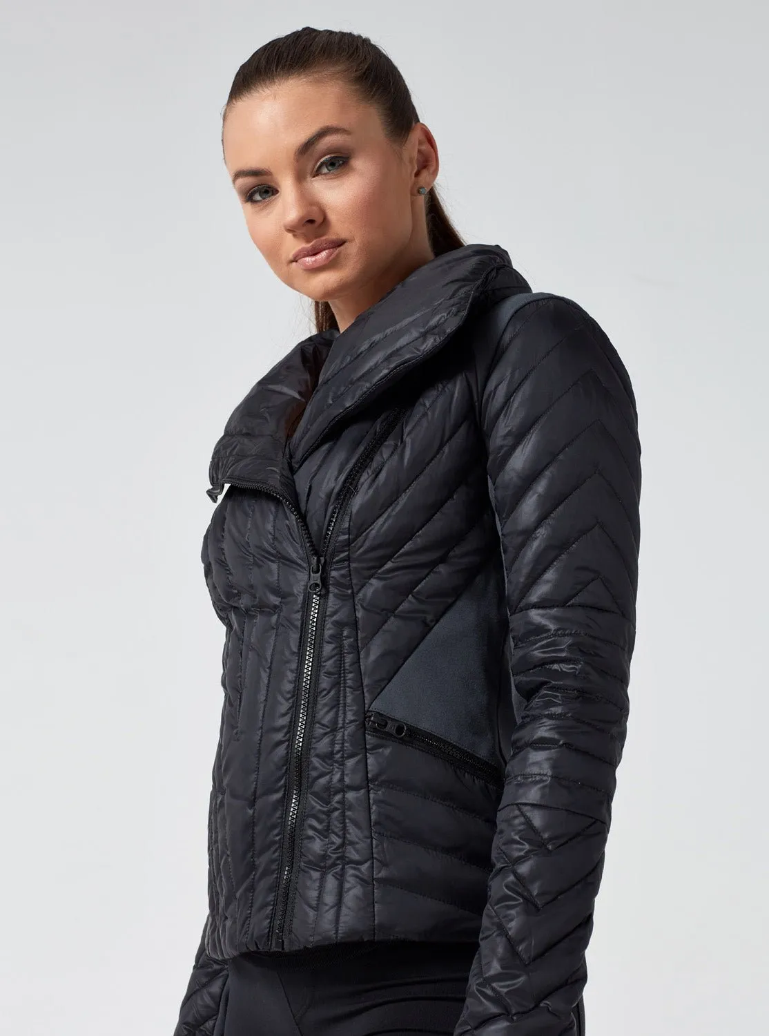 Motion Panel Puffer - Down Filled - Char/Black