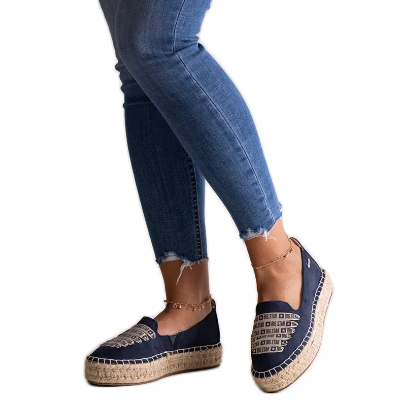 Navy blue espadrilles Big Star JJ274889