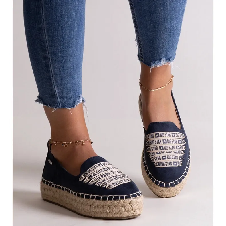 Navy blue espadrilles Big Star JJ274889